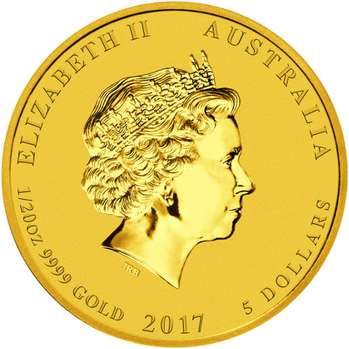 2017 1/20 oz Australian Gold Lunar Rooster Coin (BU)