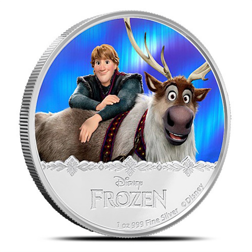 2016 1 oz Niue Silver Disney Frozen Kristoff and Sven Proof Coin (Box + CoA)