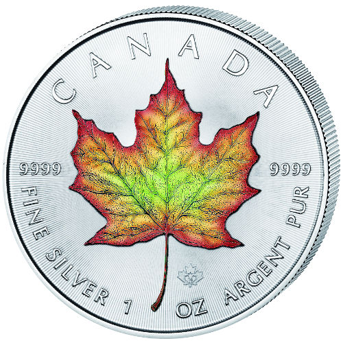 2016 1 oz Colorized Canadian Silver Maple Leaf Coin (BU)