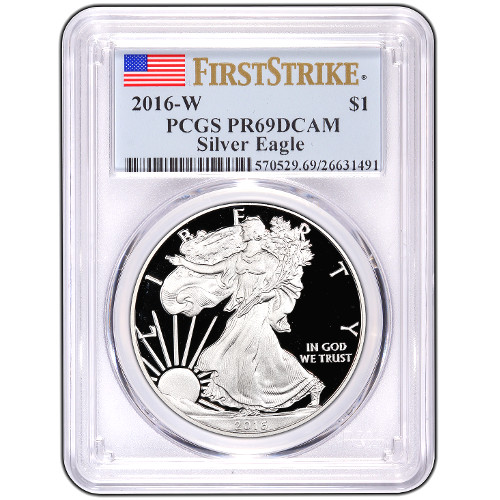 2016-W 1 oz Proof American Silver Eagle PCGS PR69 DCAM FS