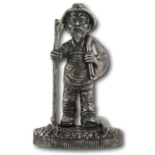 2016 10 oz Antique Finish Hobo Nickel Silver Statue (New, Box + CoA)