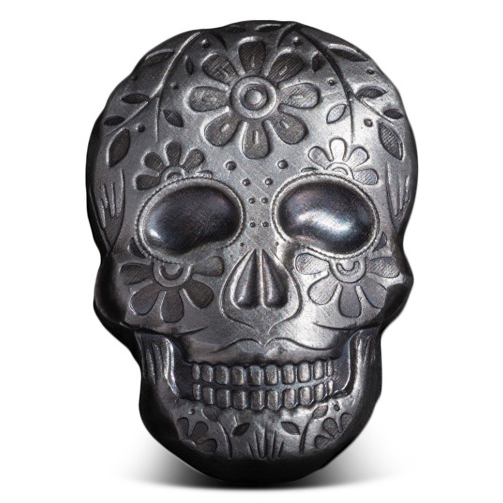 2 oz Monarch Silver Day of the Dead Skull (New)