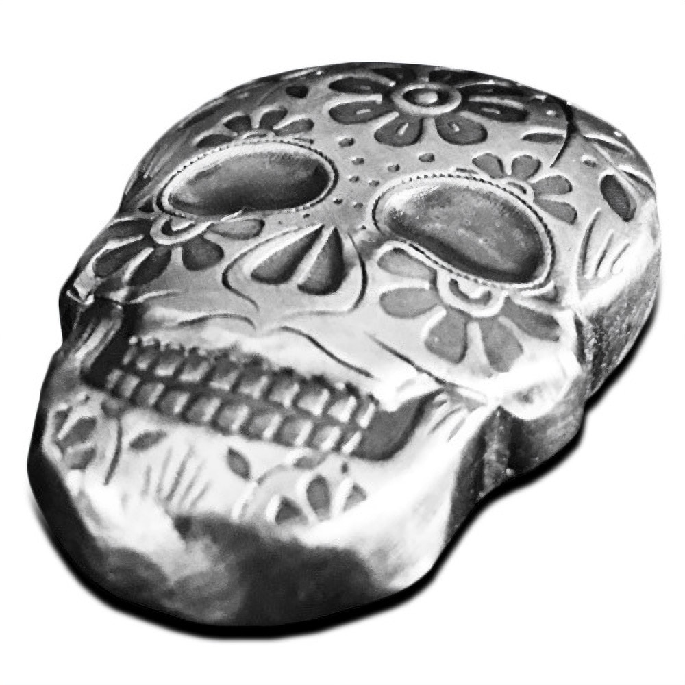 2 oz Monarch Silver Day of the Dead Skull (New)