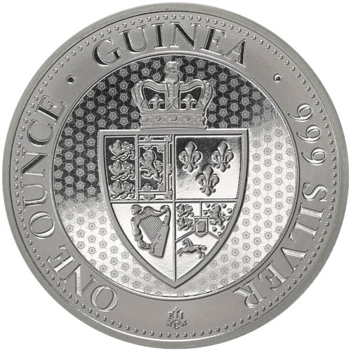 2019 1 oz Saint Helena Silver Spade Guinea Shield Coin (BU)