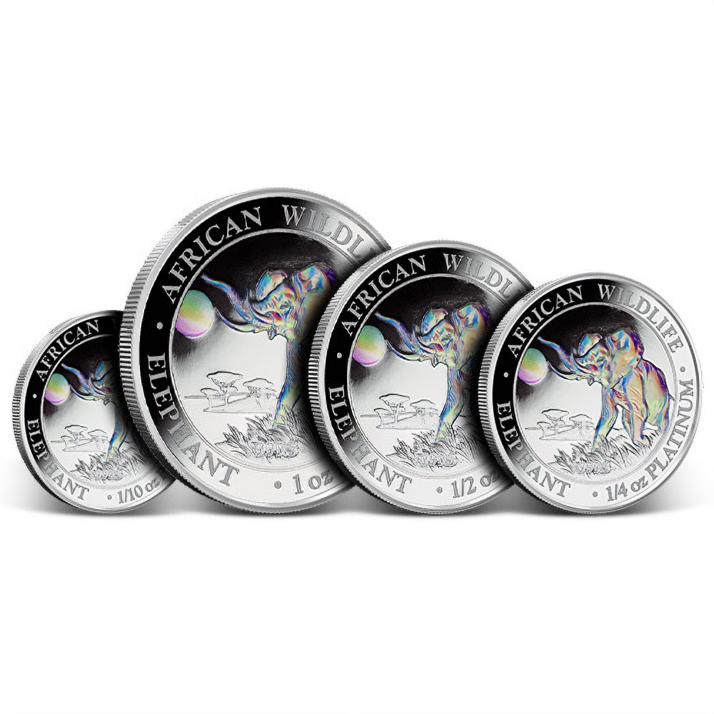 2016 Somalia Platinum Elephant Hologram Proof Coin Set (50 Mintage, Box + CoA)