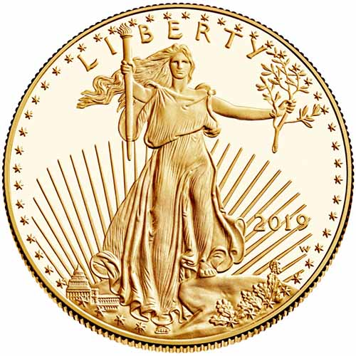 2019-W 1/10 oz Proof American Gold Eagle Coin (Box + CoA)