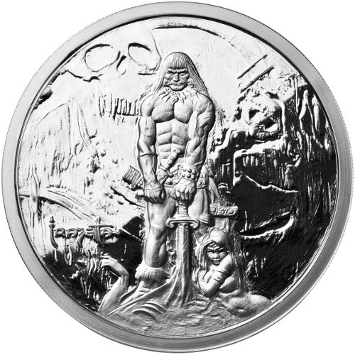 1 oz Proof Frank Frazetta Legacy Collection Barbarian Silver Round (New w/ CoA)