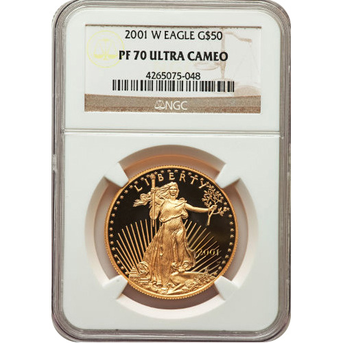 2001-W 1 oz Proof American Gold Eagle Coin NGC PF70 UCAM