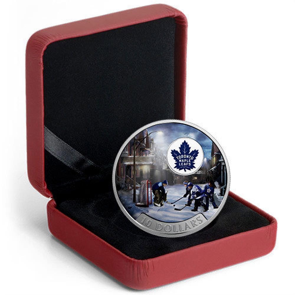 1056-2017-1-2-oz-Proof-Canadian-Silver-Passion-to-Play-Toronto-Maple-Leafs-Coin-Box-4.jpg 2017 1/2 oz Proof Canadian Silver Passion to Play: Toronto Maple Leafs Coin (Box)