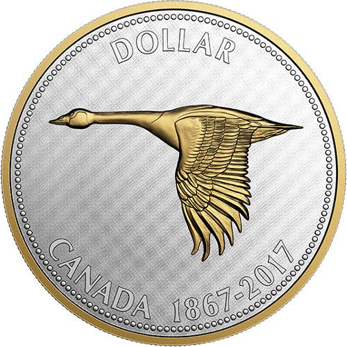 2017 5 oz Proof Canadian Silver Alex Colville Big Coin Series Canadian Goose Coin (Box)