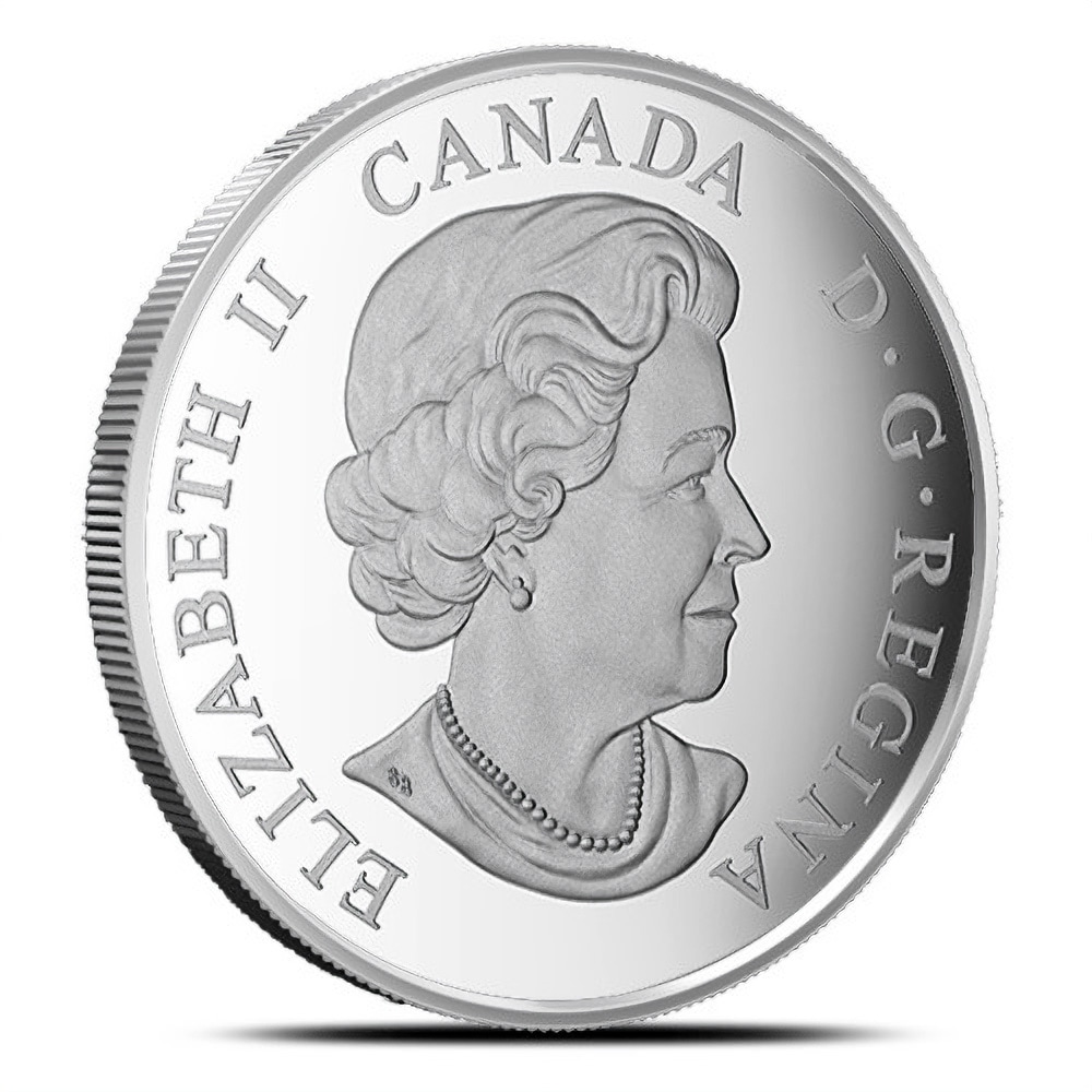 2017 1 oz Proof Canadian Silver Brilliant Birch Leaves with Drusy Stone Coin (Box)