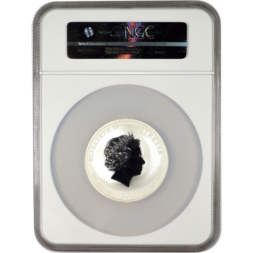 2017 2 oz Australian Silver Lunar Rooster Coin NGC MS69 ER