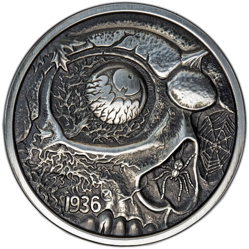 1 oz Antique Nightmares of the Fall Silver Round (New, Capsule + CoA)