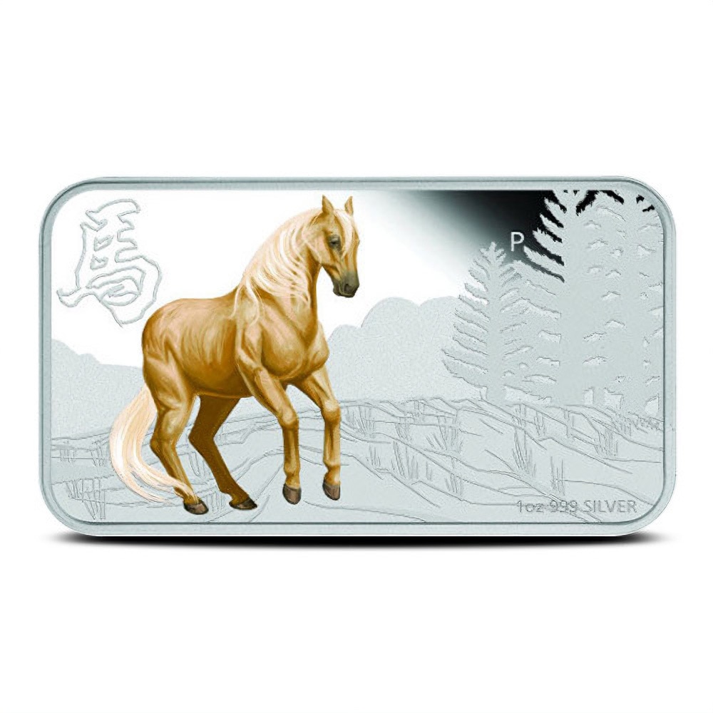 2014 Colorized Australian Lunar Horse Silver Rectangle 4-Coin Set