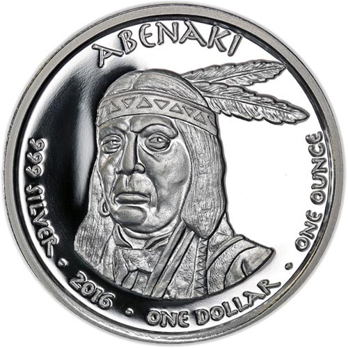 2016 1 oz Proof New Hampshire Abenaki Bobcat Silver Coin