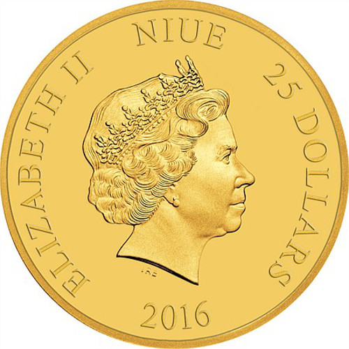 2016 1/4 oz Niue Mickey Mouse Plane Crazy Series Gold Proof Coin (Box + CoA)
