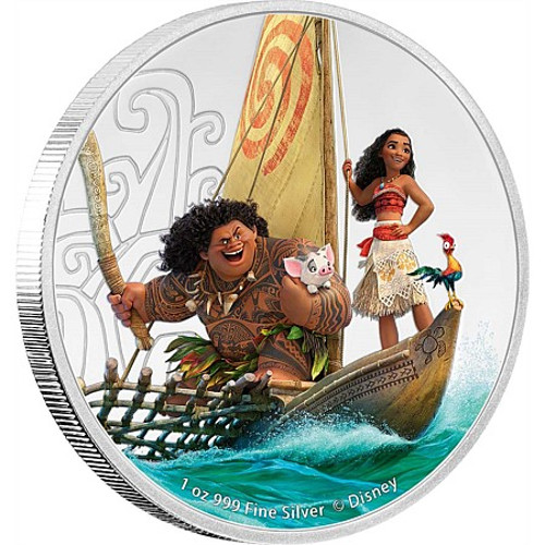 2017 1 oz Niue Silver Disney Moana Coin (Box + CoA)