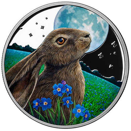 5 oz Colorized Proof Lisa Parker Collection Moon Gazer Silver Round (w/ CoA)