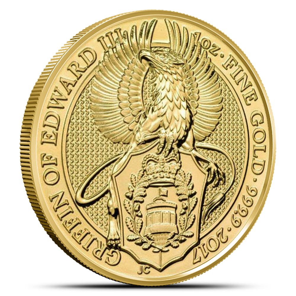 2017 1 oz British Gold Queen's Beast Griffin Coin (BU)
