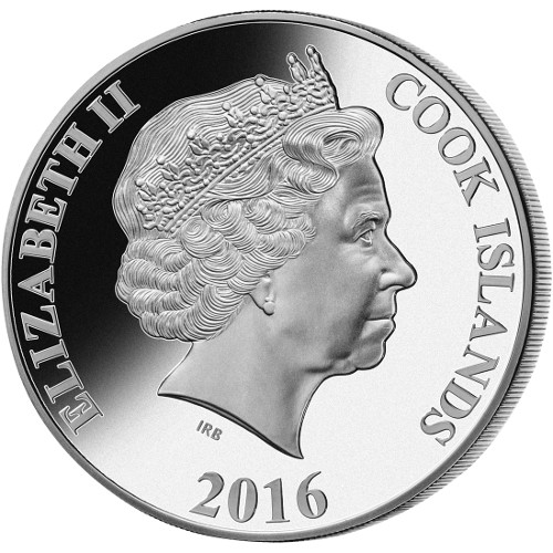 2016 5 oz Proof Cook Islands Mother of Pearl 100th Anniv. Trans-Siberian Railway Silver (Box + CoA)