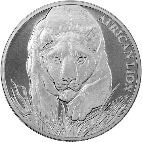 2017 1 oz Republic of Chad Lion Silver Coin