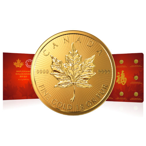 2017 8 Gram Canadian Gold MapleGram (8x1g, BU w/ Assay)