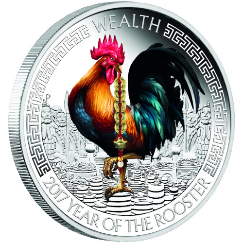 1143-2017-Proof-Australian-Lunar-Rooster-Wealth-and-Wisdom-Silver-2-Coin-Set-4.jpg 2017 Proof Australian Lunar Rooster Wealth and Wisdom Silver 2-Coin Set