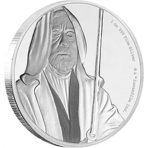 2017 1 oz Niue Silver Star Wars Obi-Wan Kenobi Coin (Box + CoA)