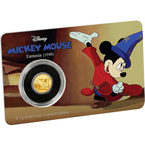 2017 1/2 Gram Niue Mickey Mouse Fantasia Series Gold Proof Coin