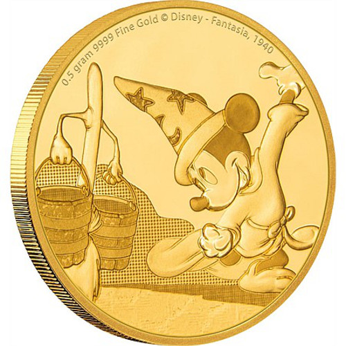2017 1/2 Gram Niue Mickey Mouse Fantasia Series Gold Proof Coin
