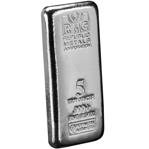 5 oz (RMC) Republic Metals Cast Silver Bar (Secondary Market)