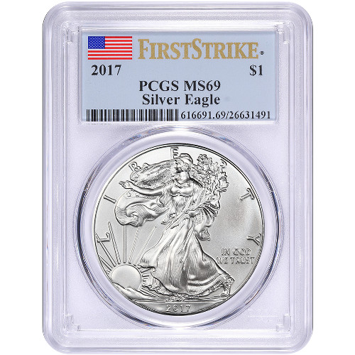 2017 1 oz American Silver Eagle Coin PCGS MS69 FS