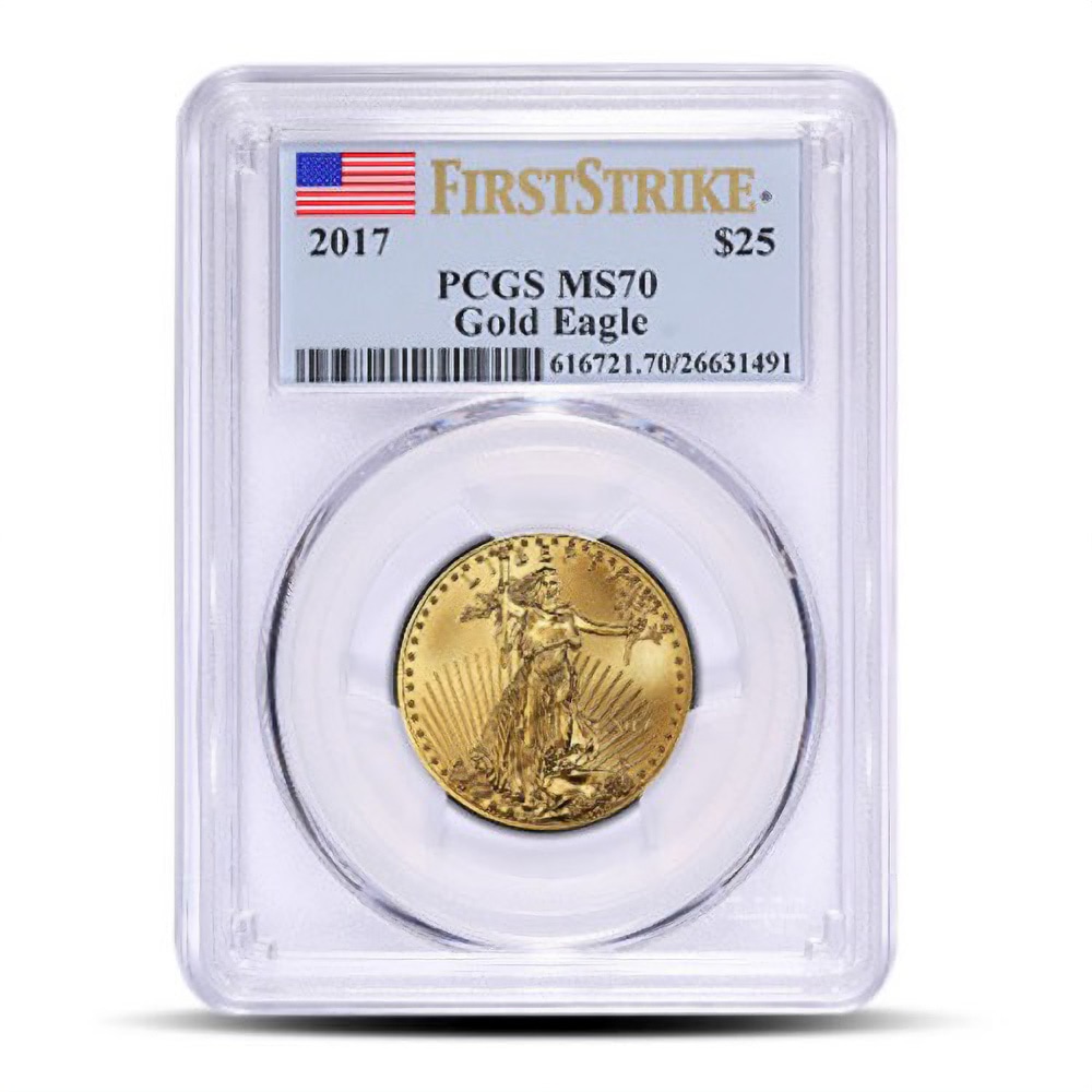 2017 1/2 oz American Gold Eagle Coin PCGS MS70 FS