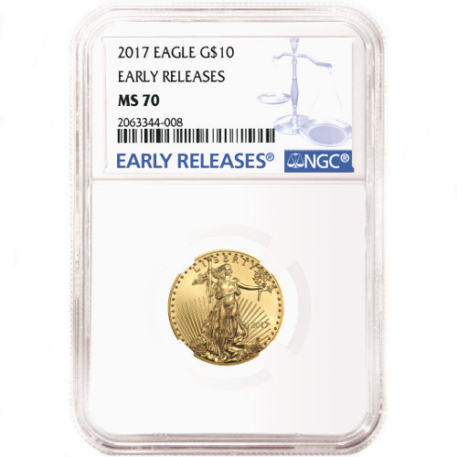2017 1/4 oz American Gold Eagle Coin NGC MS70 ER