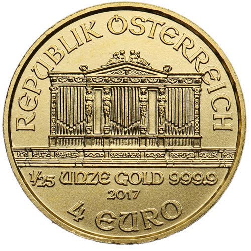 2017 1/25 oz Austrian Gold Philharmonic Coin (BU)