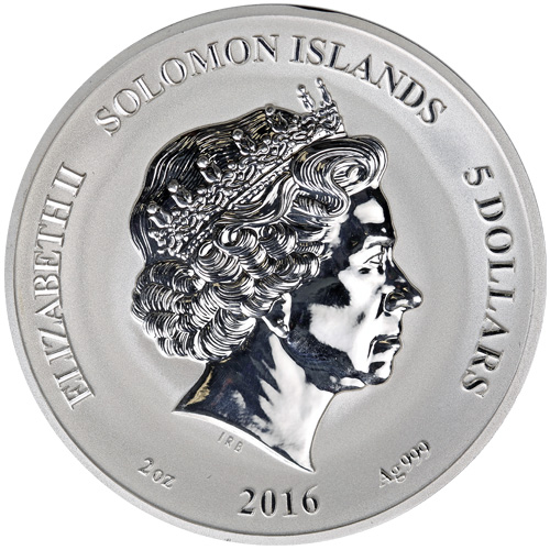 2016 2 oz Reverse Proof Solomon Islands Silver Legends and Myths Mermaid Coin (Box + CoA)