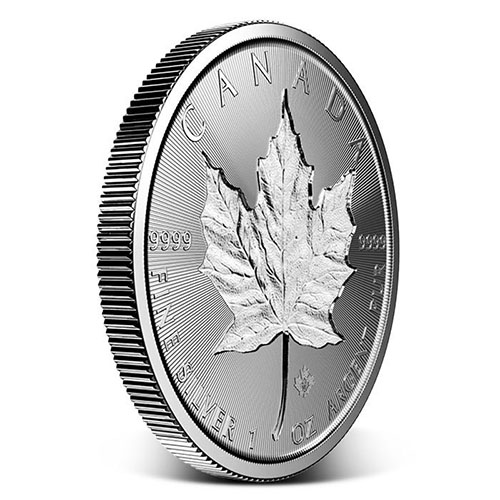 2019 1 oz Canadian Silver Incuse Maple Leaf Coin (BU)