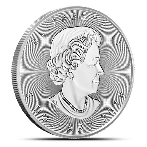 2019 1 oz Canadian Silver Incuse Maple Leaf Coin (BU)