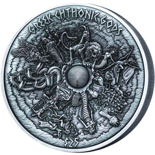 2017 1 Kilo Antique Samoa Greek Chthonic Gods Silver Coin (Box + CoA)