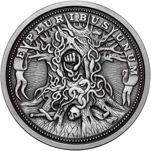 5 oz Antique Durer's Knight Silver Round (Hobo Nickel Series #6, New w/ CoA)