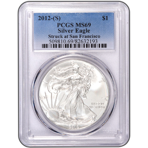 2012 (S) 1 oz American Silver Eagle Coin PCGS MS69
