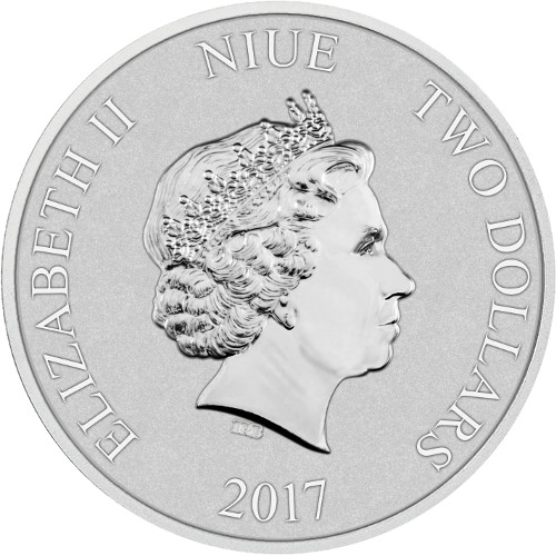 2017 1 oz New Zealand Lunar Rooster Silver Coin (BU)