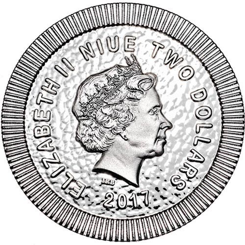 2017 1 oz Niue Silver Athena Owl Stackable Coin (BU)