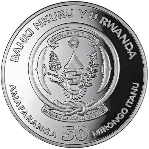 2017 1 oz Proof Rwandan Silver Lunar Rooster Coin (Capsule + COA)