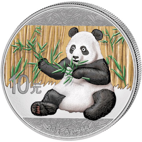 2017 30 Gram Colorized Chinese Silver Panda Coin (BU)