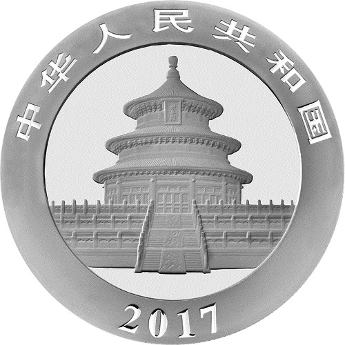 2017 30 Gram Colorized Chinese Silver Panda Coin (BU)
