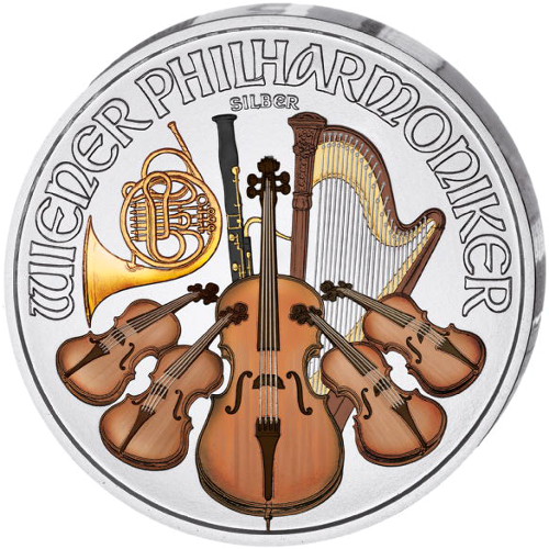 2017 1 oz Colorized Austrian Silver Philharmonic Coin (BU)