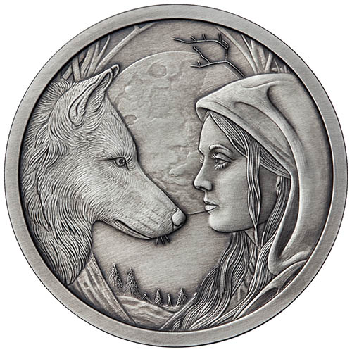 1 oz Antique Lisa Parker Collection Moonstruck Silver Round (New w/ COA)