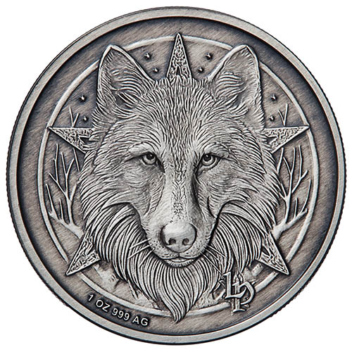 1 oz Antique Lisa Parker Collection Moonstruck Silver Round (New w/ COA)