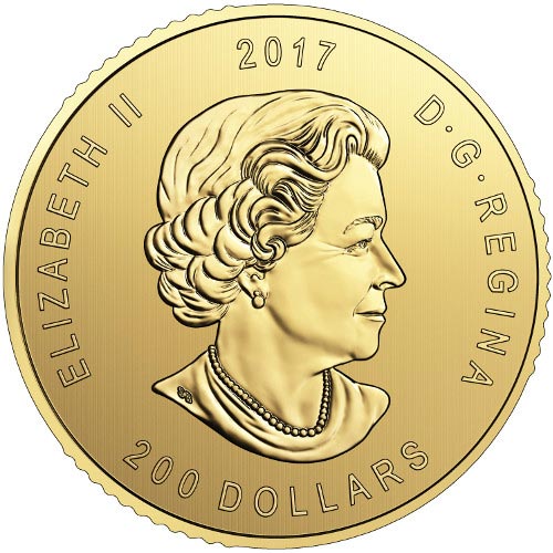 2017 1 oz Canadian Gold Elk Coin (BU w/ Assay)